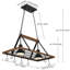 Luminaire suspendu pour îlot de cuisine 60 watts 2 lumières avec abat-jour conique et crochets-1125112933