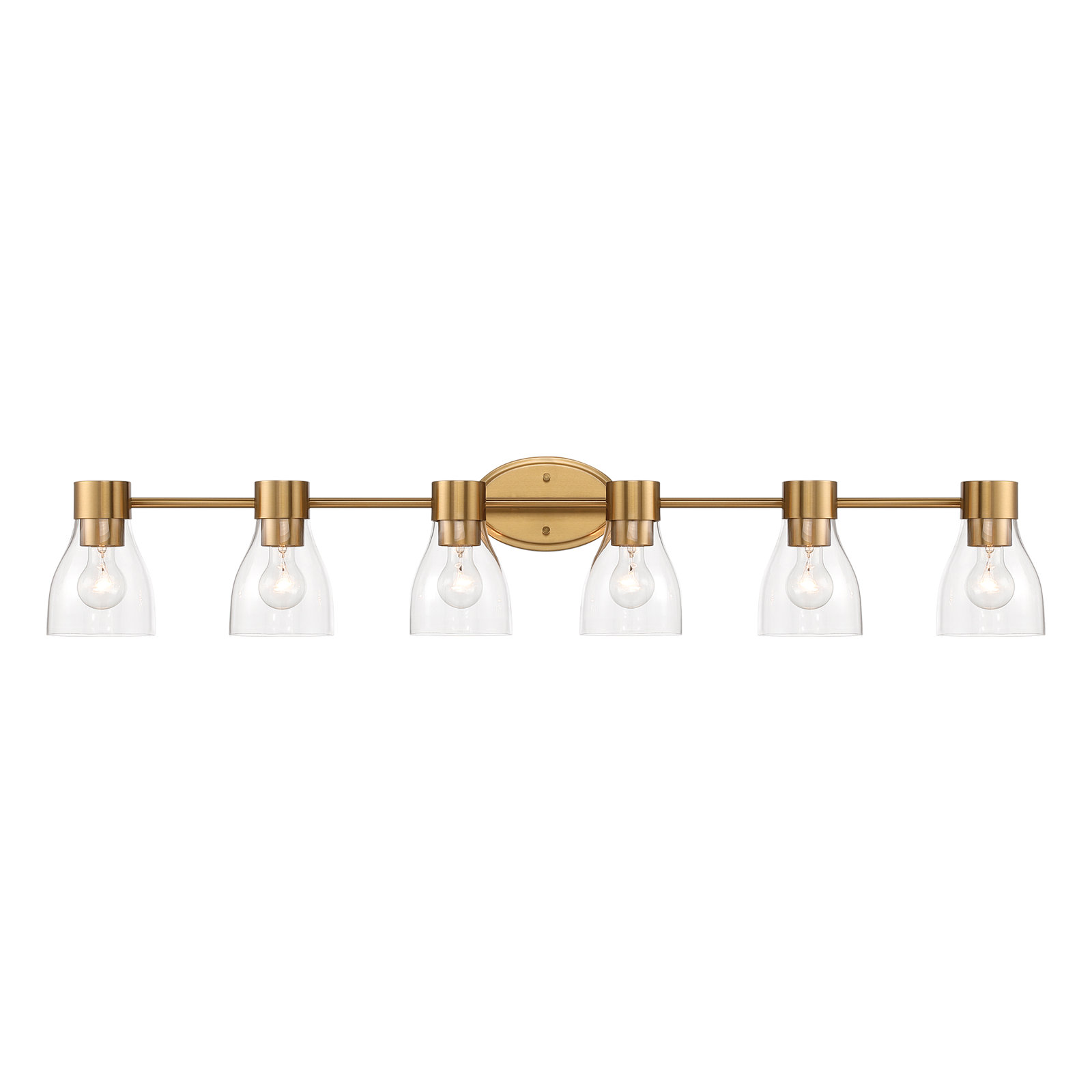 Jessa Dimmable Vanity Light, Brushed Brass, 6