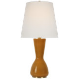 Thomas O'Brien Jess 29" Table Lamp in Crackled Sienna with Linen Shade