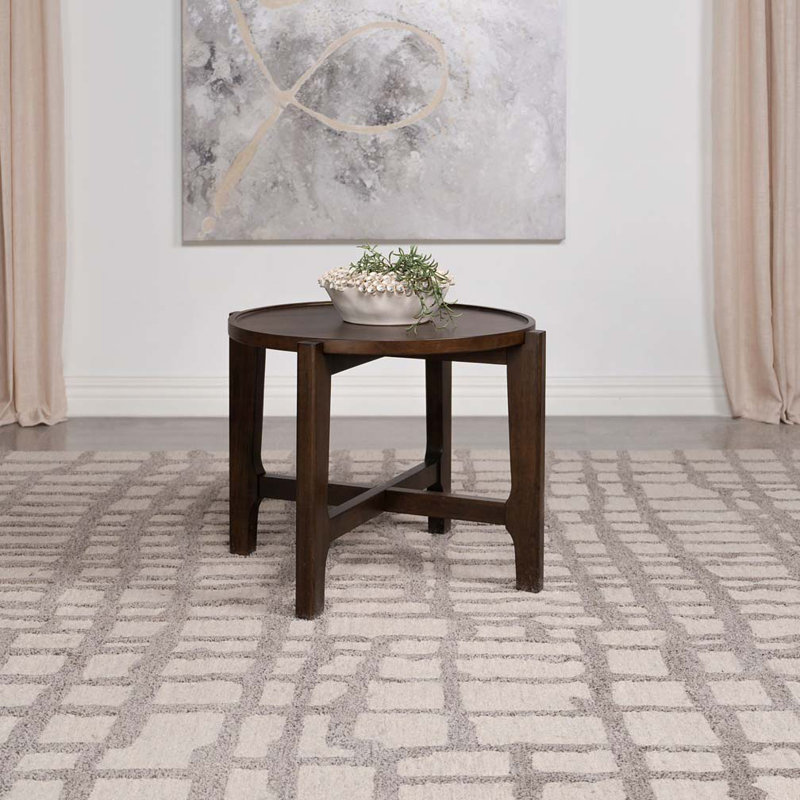 Mavis Dark Brown Round End Table