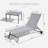 Chaise Lounge Outdoor Set Of 3, Lounge Chairs For Outside With Wheels, Outdoor Lounge Chairs With 5 Adjustable Position, Pool Lounge Chairs For Patio, Beach(Grey,2 Lounge Chairs+1 Table)-1519812508