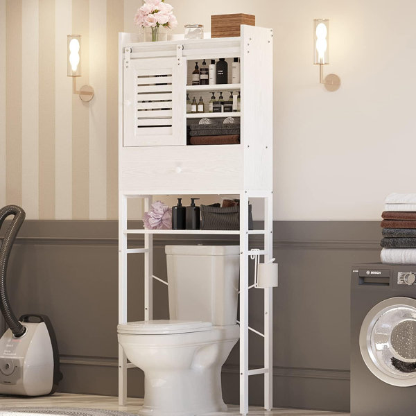 Freestanding Over-the-Toilet Storage 17 Stories Finish: Vintage Brown