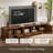 70" Mid-Century Modern TV Stand for TVs up to 80", Walnut Entertainment Center with Cable Management and Soft-Close Hinges-797608486