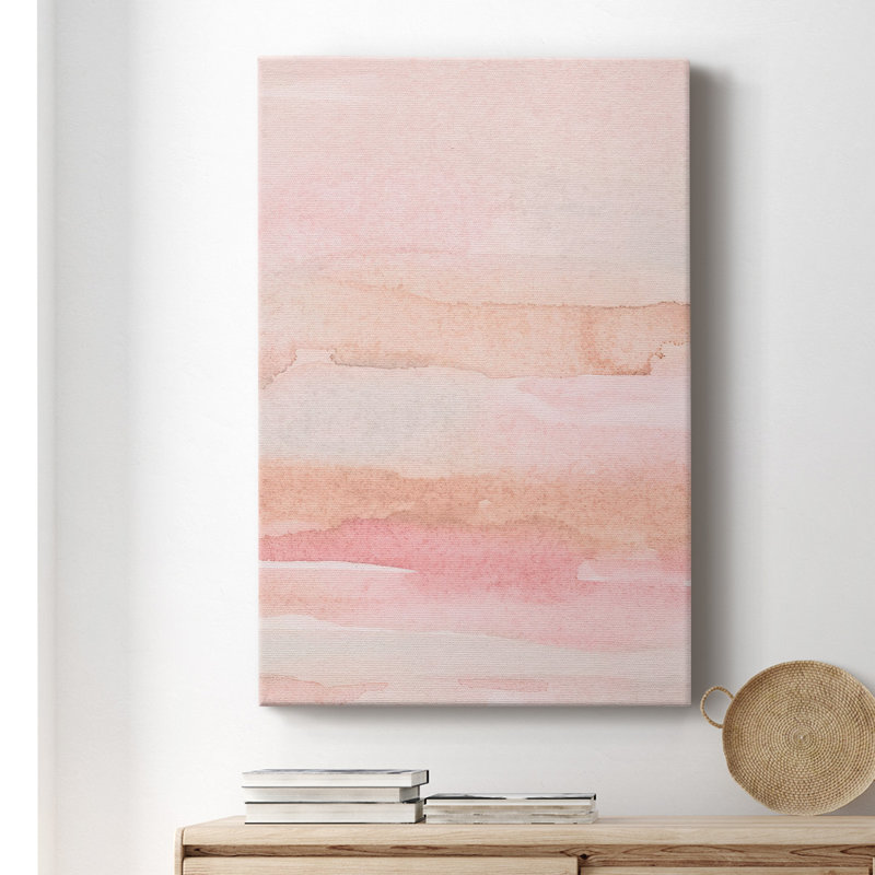 «Rose Fade I», toile tendue avec châssis de qualité supérieure - prête à être accrochée, H 60 po x l 40 po