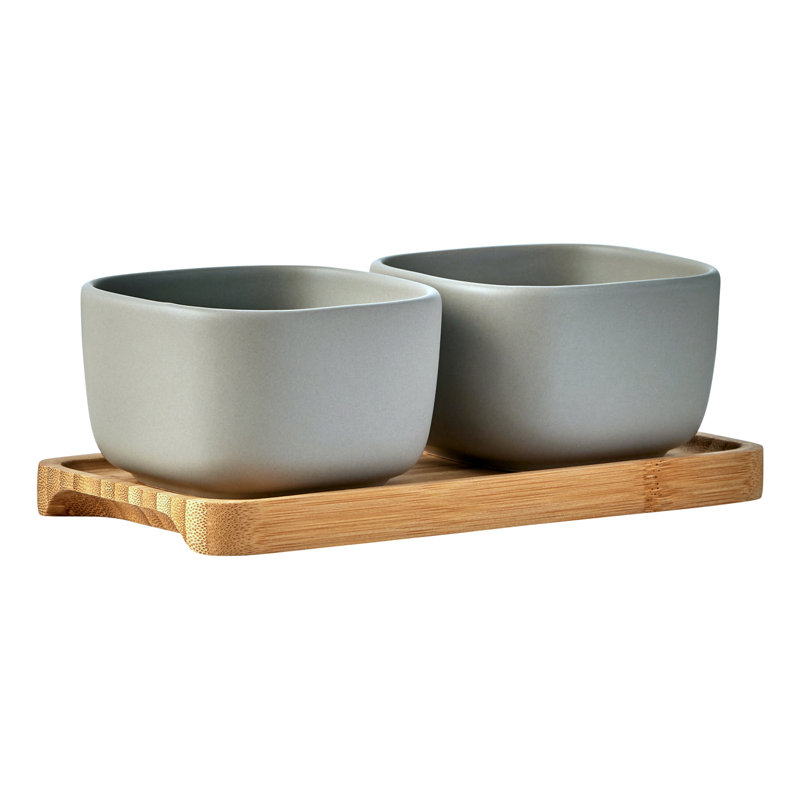 Share Square Bowls, Grey