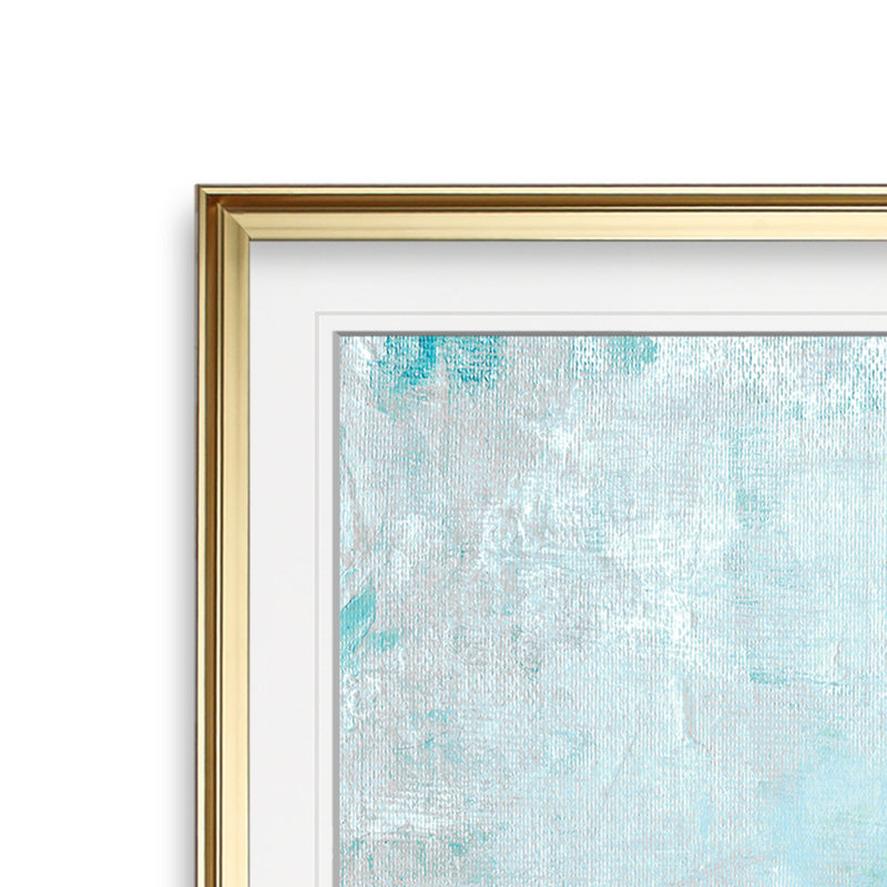 Aqua Skies - reproduction d'art, H 23 po x l 23 po x P 1,5 po, Cadre doré