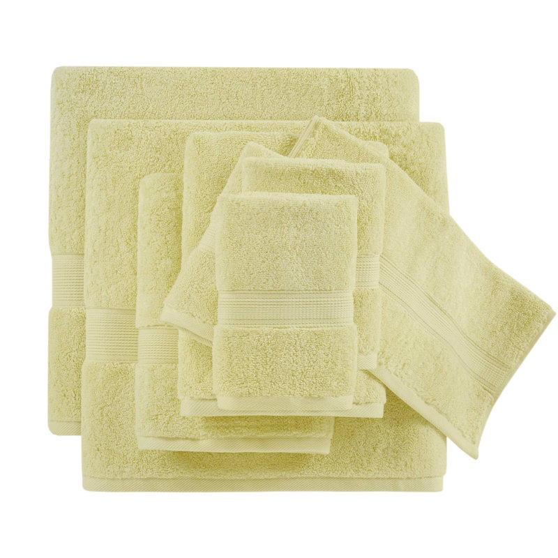 Ensemble de serviettes 100% coton absorbant 800GSM, Jaune