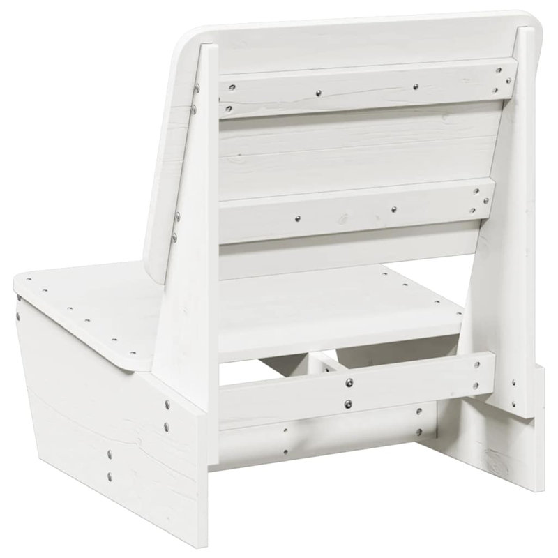 Garden Chairs 2 Pcs 60X64x70.5 Cm Wood Pine, White