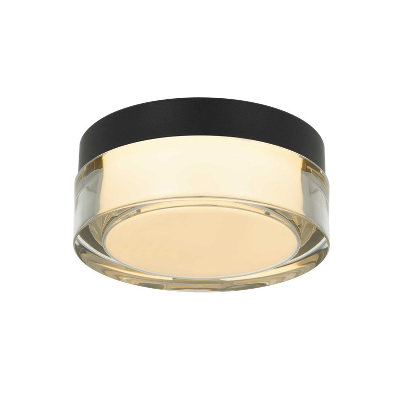 Luminaire encastré rond 6 lumières à DEL noir intégré de 6 pouces, plafonnier, trois températures de couleur, 14 W, Noir