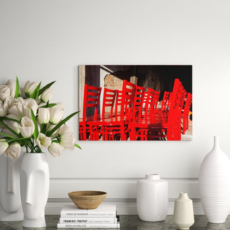 Red Chairs Print, 16" H x 24" W