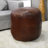 BBH HOMES HANDMADE ECO-FRIENDLY ROUND SHAPED STUFFED BUFFALO LEATHER BROWN POUF - 14" x 14" x 14", Round Shape, Brown Color, Plain Solid Design, Genunie Buffalo Leather Canvas, Recycled Cotton Stuffed, Seating Pouf For Living & Study Room, Patio & Office-1795548424-1758030058-1758030060