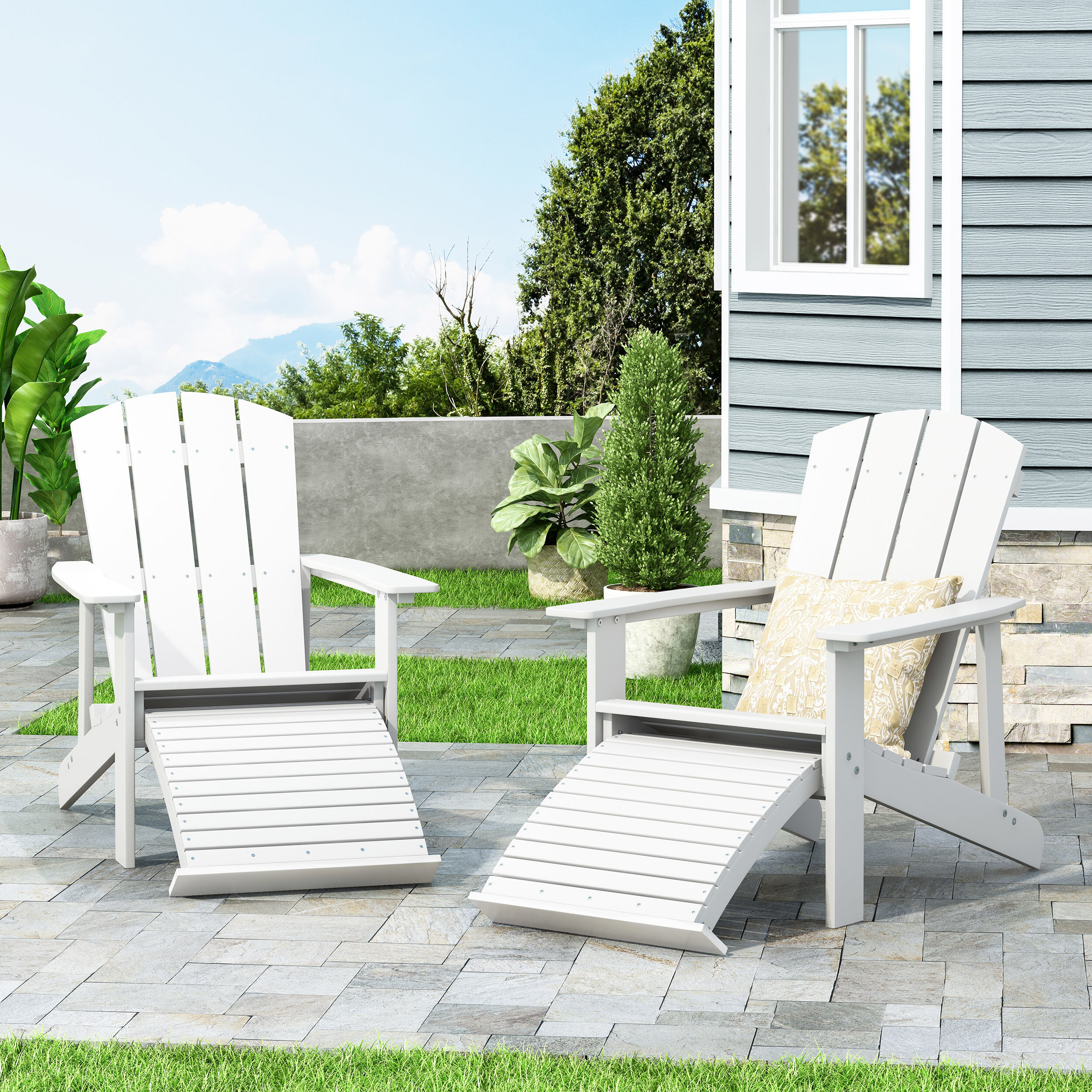 Adirondack chair with online ottoman