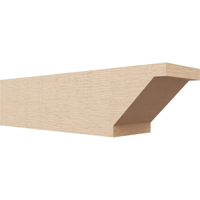 Burlington Woodgrain TimberThane Rafter Tail, Primed Tan, 4" H x 16" W x 4" D