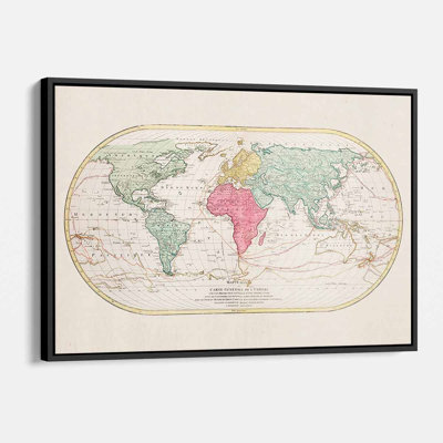 Vivier multicolore carte du monde, art sur toile, toile sur toile