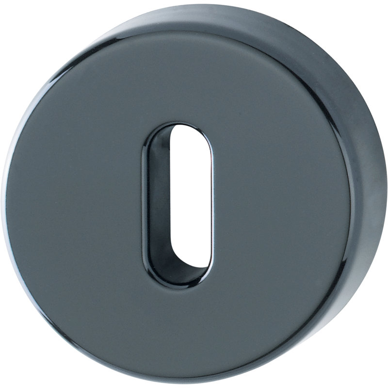 Amaure Brescia Lever Key Escutcheon (Pair), Black