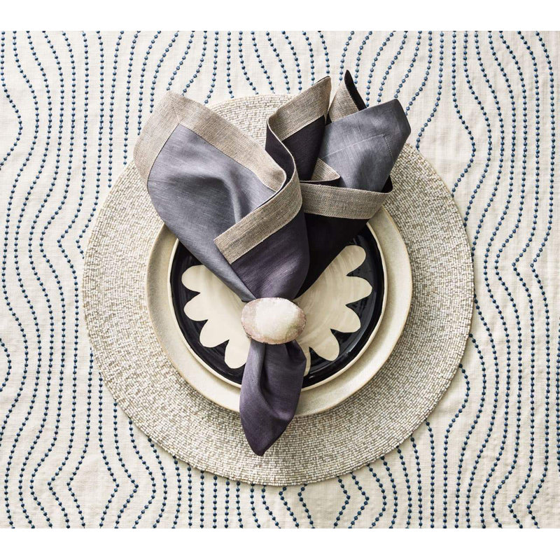 Dip Dye Linen Napkin, Natural/Green