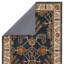Poeme Wool Area Rug in Dark Blue/Cream/Orange-1873902072