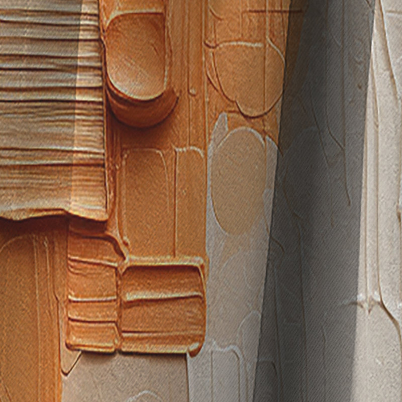 Rideau Belfield - Abstract Collages - Rideau abstrait en velours occultant - 1 panneau, L 52 po x L 63 po