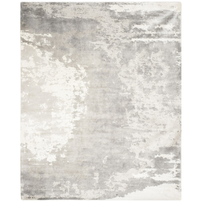Tsaile Hand Loomed Viscose Abstract Rug, Rectangle 8' x 10'