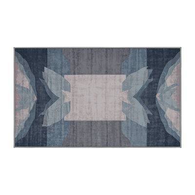 Machine Washable Gray Area Rug