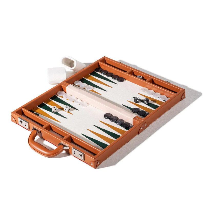 Jeu de backgammon - Rayures terracotta Terry