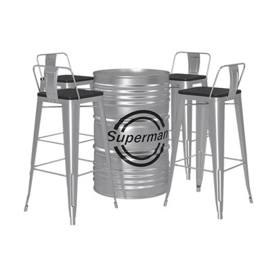 Kailla Iron Top Pedestal Base Dining Set