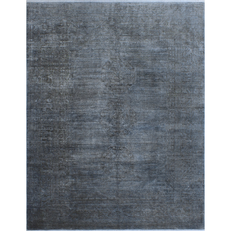 One-of-a-Kind Retisha Handmade Kilim 8'7" x 11'5" Wool Gray/Black Area Rug