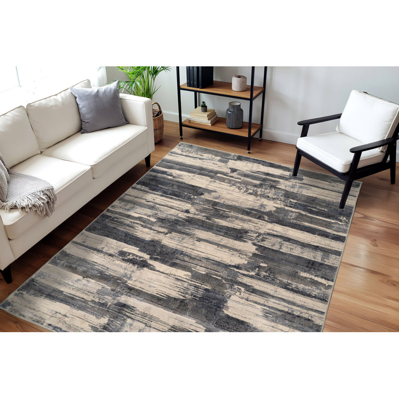 Tapis bleu Darlenatta, Rectangle 5 pi 3 po x 7 pi 7 po