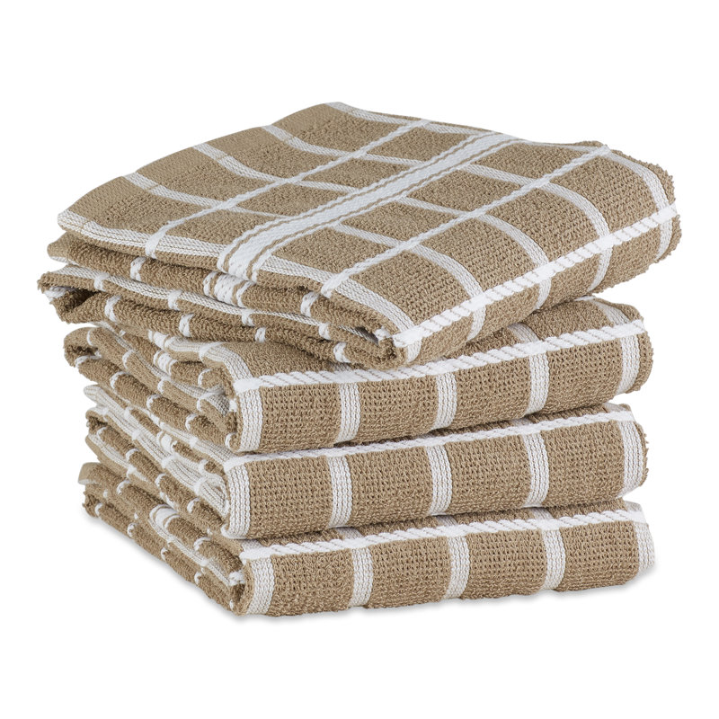 Cotton Waffle Tea Towel Kitchen Towel, Stone