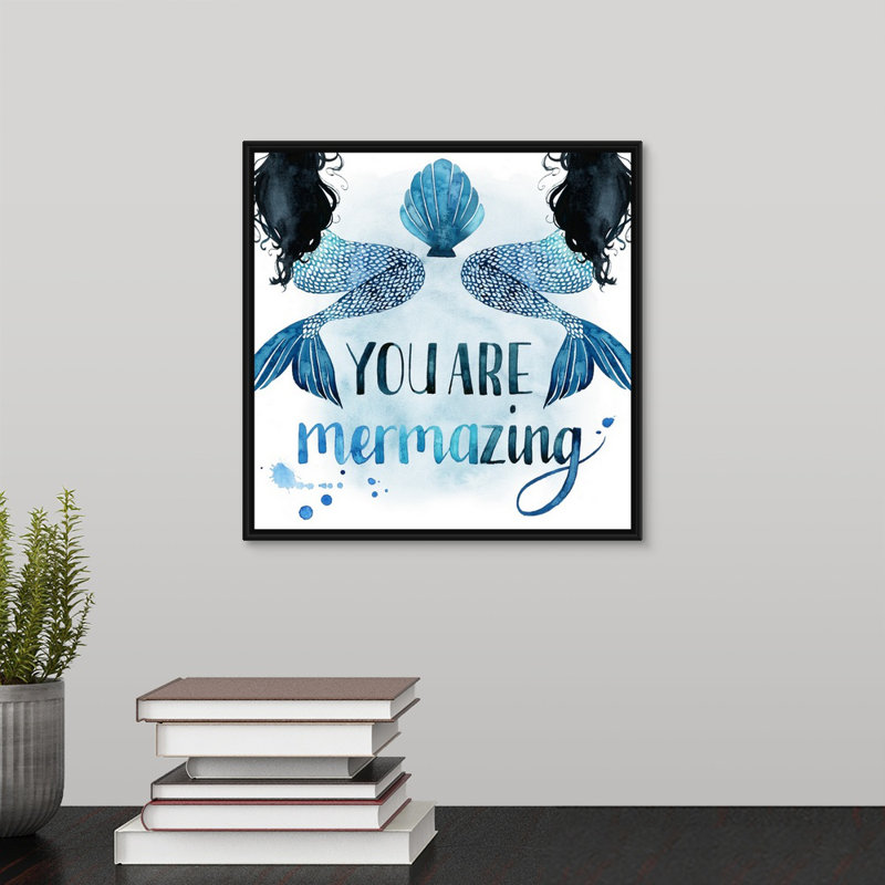 Sea lovers iii-impression sur toile, Cadre noir, H 11,7 po x l 11,7 po x P 1,75 po