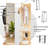 Solid Wood Full - Length Mirror With 360 Rotation And Coat Rack, Suitable For Bedroom Living Room Hanger, Home Decor Styles