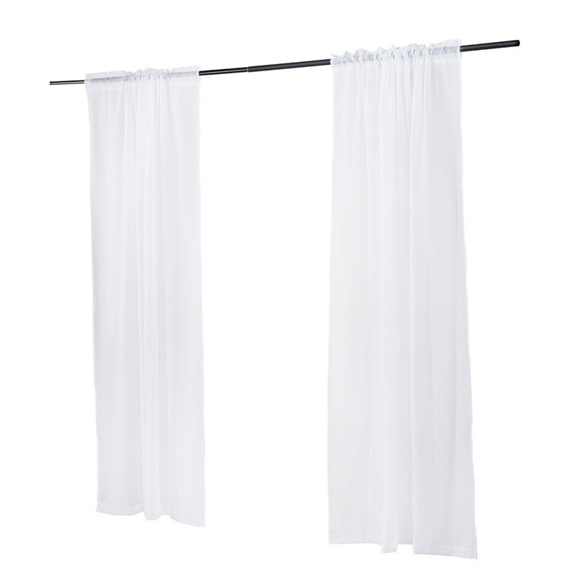 Sheer Curtains 52 W x 84 L inches 2 Panels Window Drapes Rod Pocket Polyester