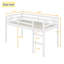 Solid Wood Twin Low Loft Bed with Ladder, Platform Bed with Strengthened Slats for Boys& Girls-552382341-553338269