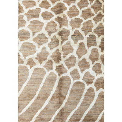 Hand-Knotted High-Quality Brown Area Rug