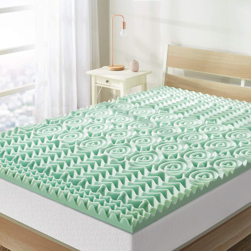 Surmatelas en mousse viscoélastique 2 po Twowell Alwyn Home, Très grand