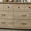 Commode 6 tiroirs avec poignées noires Elara-1229498601