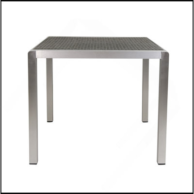 Durable Anodized Aluminum Outdoor Dining Table With Top, Perfect For Patio And Garden Use
