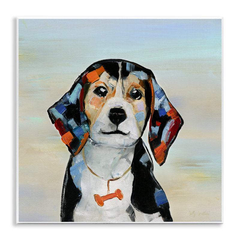 «Beagle with Bone Collar», art par Sally Swatland