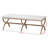 Omara Seagrass and Metal Accent Bench in Japandi, 18.69" H X 52.15" W X 20.06" D