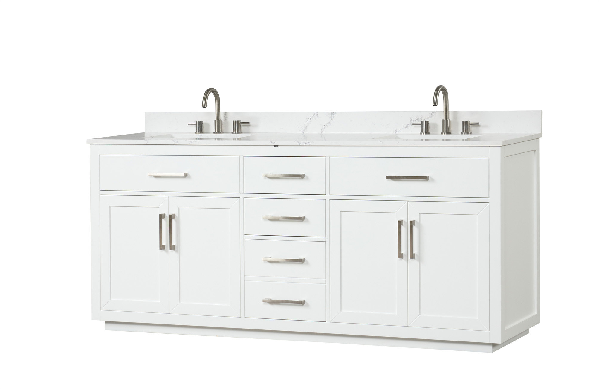 wendeway Solid Wood Frame And Plywood Freestanding Bathroom Cabinet,80 ...