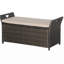 Banc de rangement en osier pour l'extérieur Outsunny