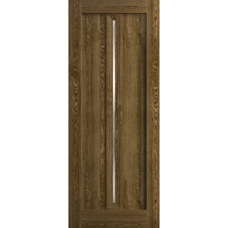 Panneau de porte à dalle | Ego 5014 | Portes en placage de bois | Pochette coulissante à poche, Chêne marbré, 18 po x 80 po