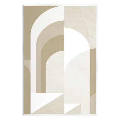 Ba -78-Bois beige abstrait par Lil 'Rue