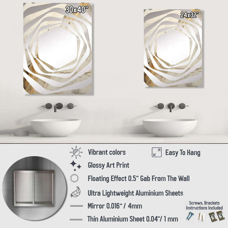 Miroir Crumity, 32 po x 24 po