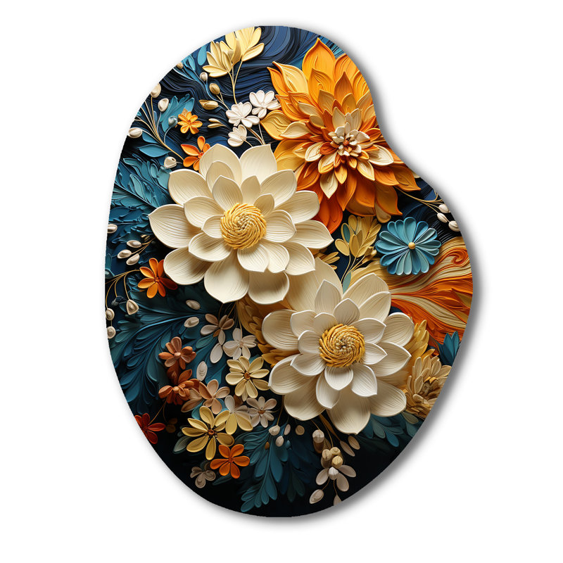 Gastelum - Décoration murale irrégulière en métal poire en forme de poire Abstract Botanicals, H 30 po x l 22 po