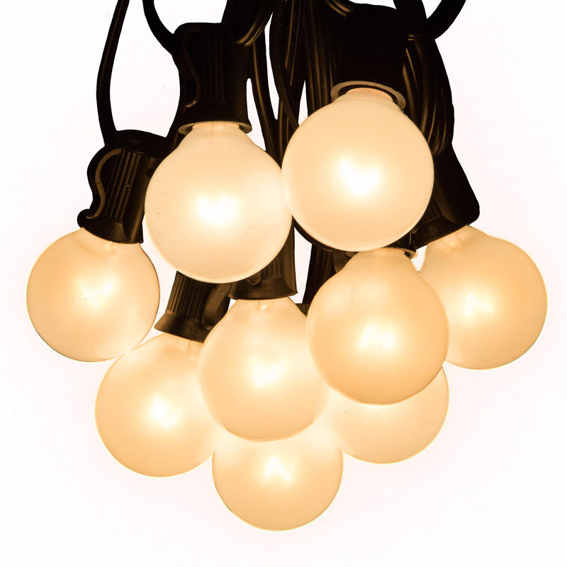 Conde Outdoor 25 - Bulb 25'' Plug-in Globe String Light, Black