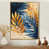 Toile avec cadre flottant or