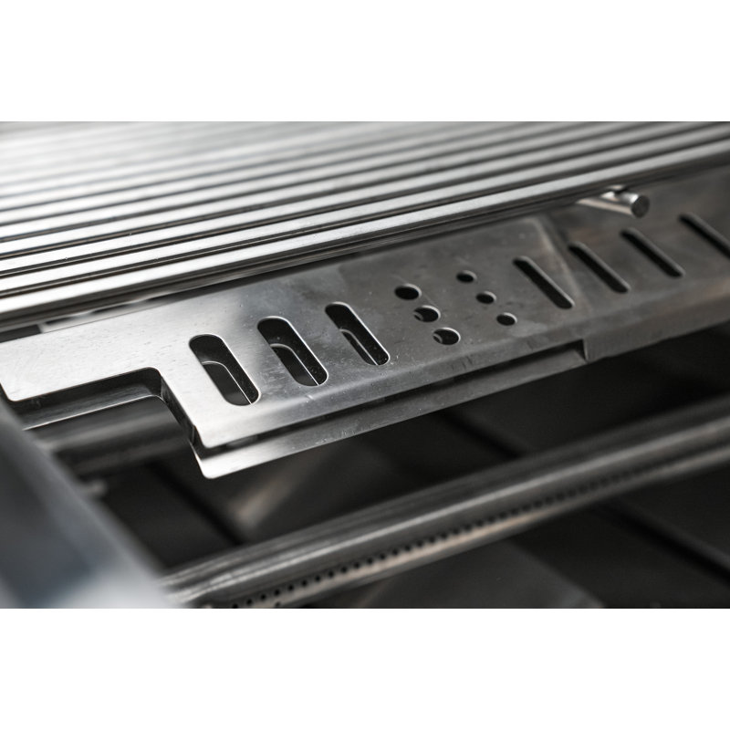 Mont Alpi 6-Burner Stainless Steel Outdoor Kitchen Island Gas Grill + Beverage Center