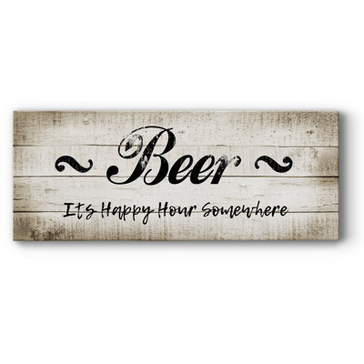 «Beer Happy Hour», toile tendue avec châssis