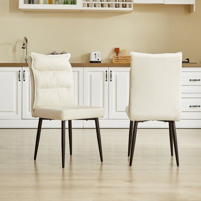 49cm H Upholstered Metal Upholstered Back Accent